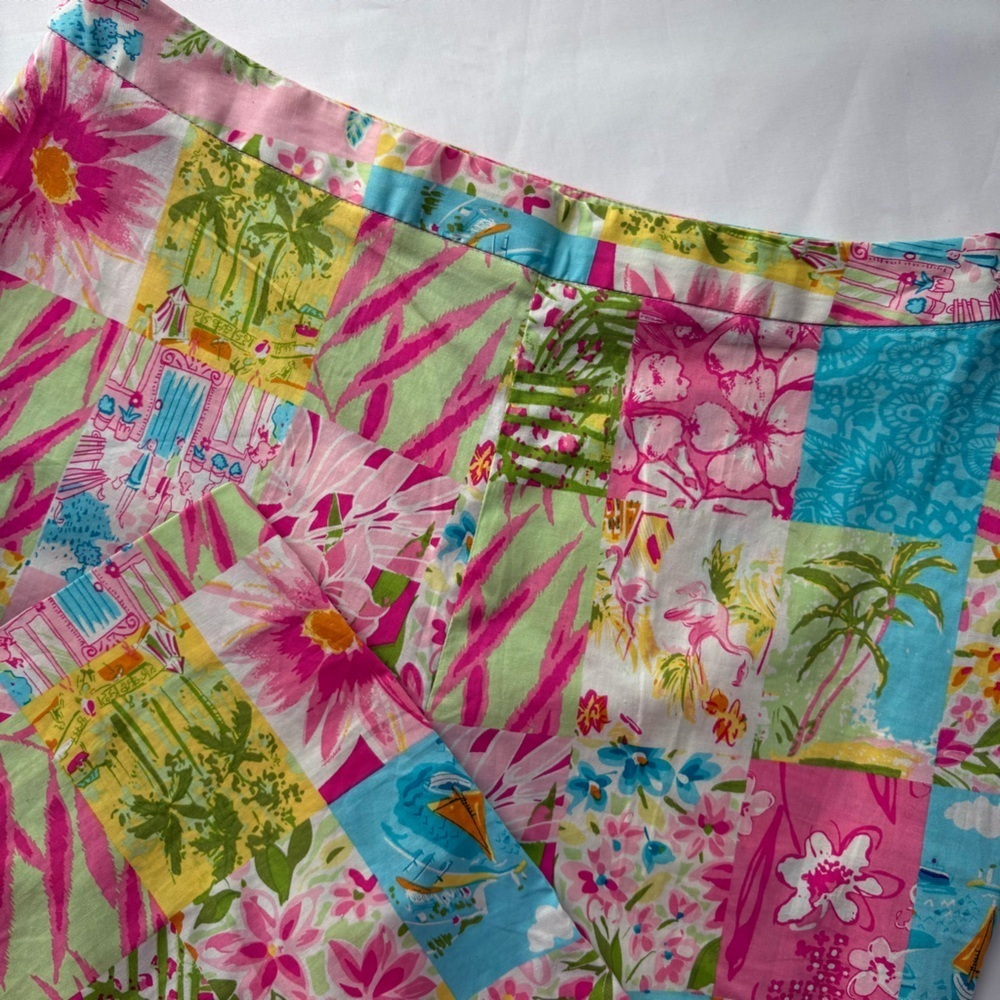 Vintage Spago Colorful Patchwork Capri Pants Size 10